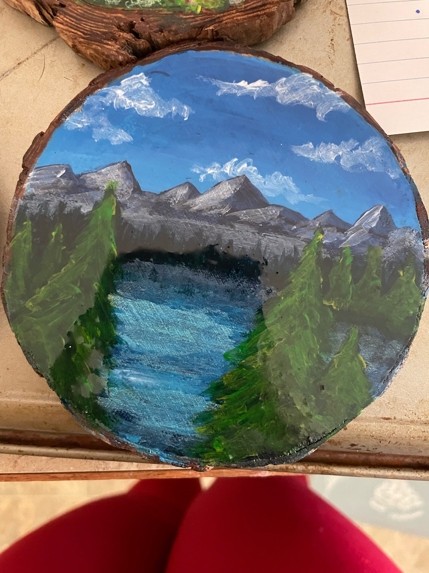 Resin Tree Coasters - Mountainscape