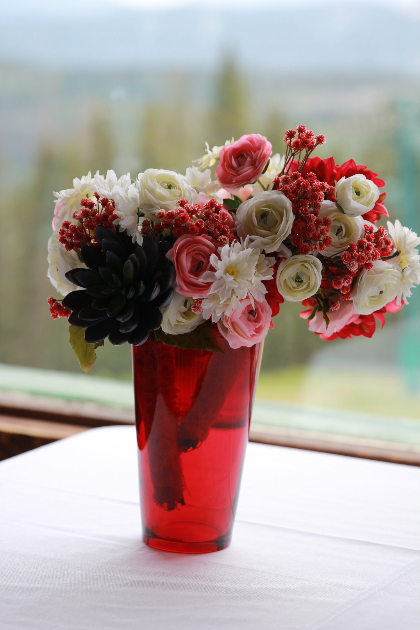 Faux Flower Wedding Bouquet