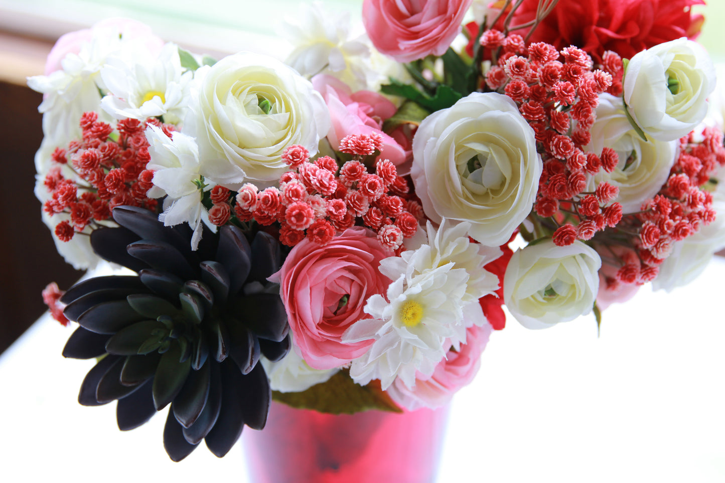 Faux Flower Wedding Bouquet