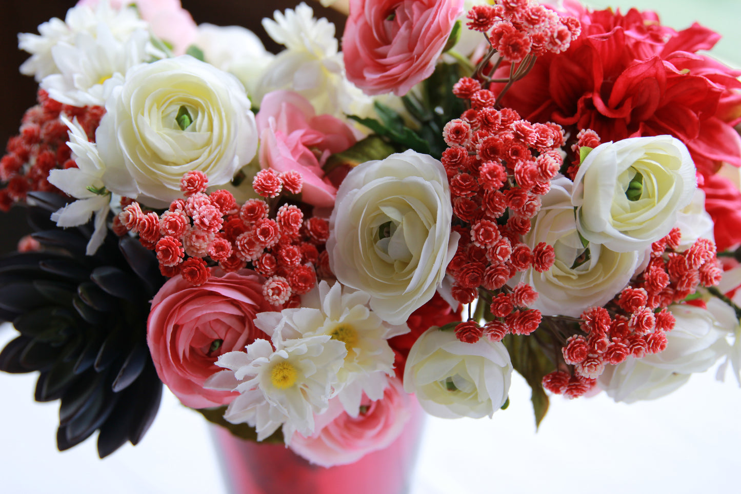Faux Flower Wedding Bouquet