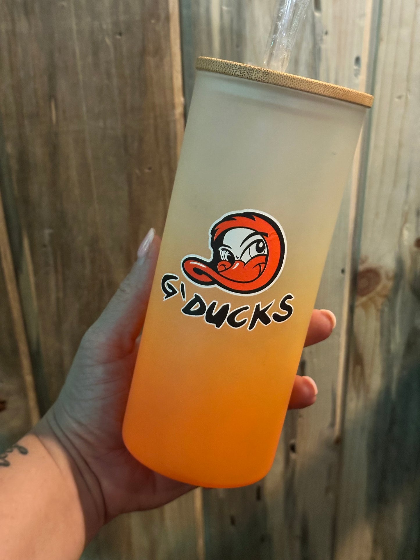 G'Ducks Frosted Glass Tumbler